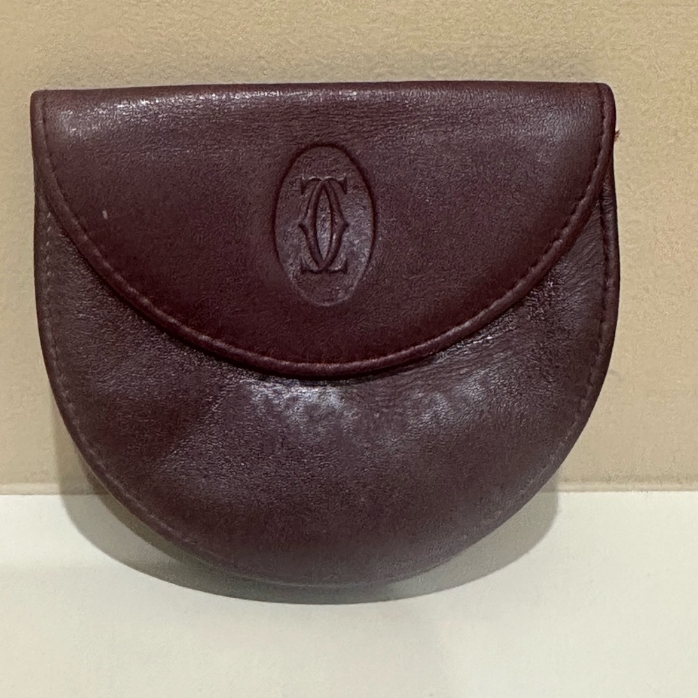 Cartier Coin Pouch Bordeaux Leather